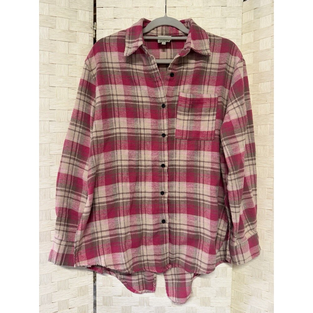 JADED GYPSY Crisp Morning Air Flannel Shirt Size S/M